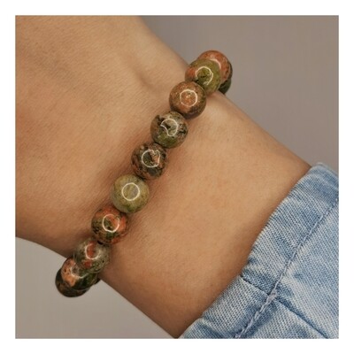 Pulsera de unakita - Equilibrio emocional y sanación del corazón