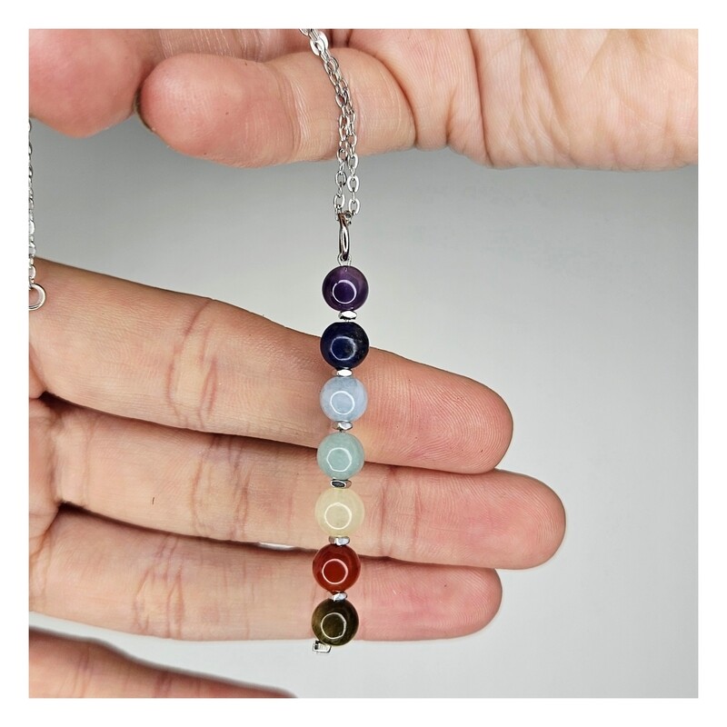 Dije 7 chakras colores - Armonización energética completa y alineación interio