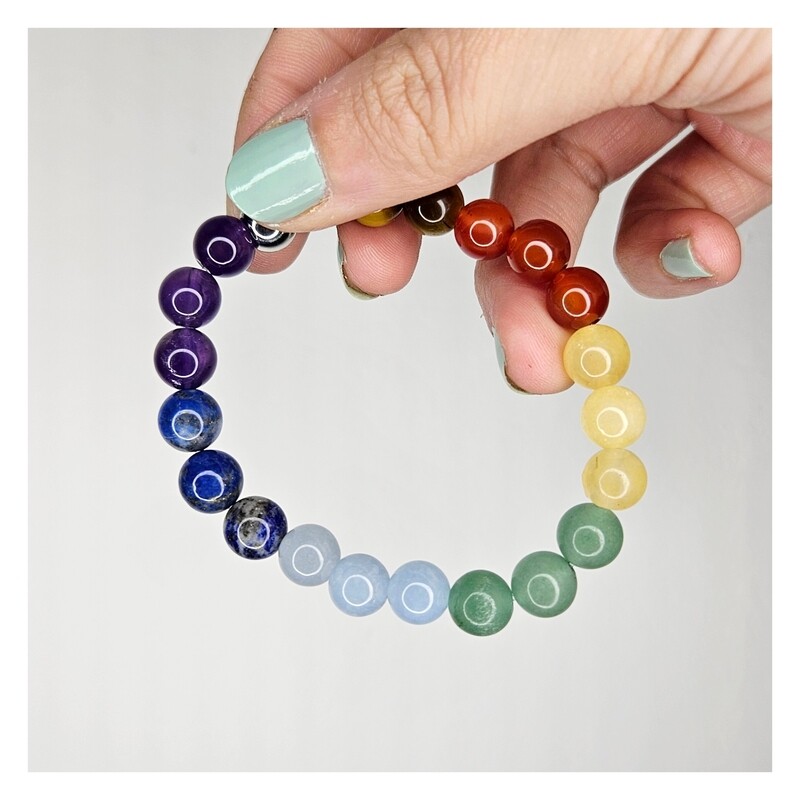 Pulsera 7 chakras onix - Armonización energética completa y alineación interior, protección