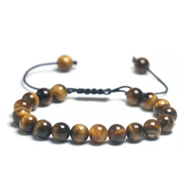 Pulsera Ojo de Tigre 8mm ajustable