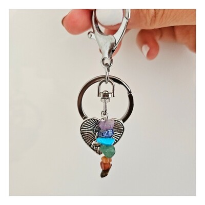 Llavero 7 chakras con piedras naturales - Armonía y equilibrio energético
