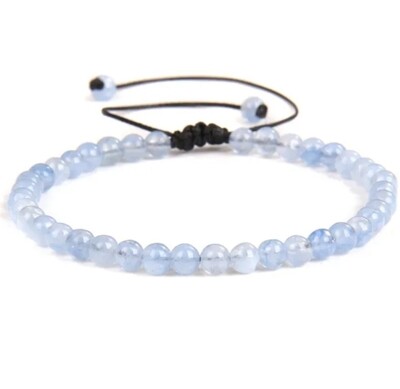 Pulsera de aguamarina 4mm - Calma, fluidez y comunicación emocional