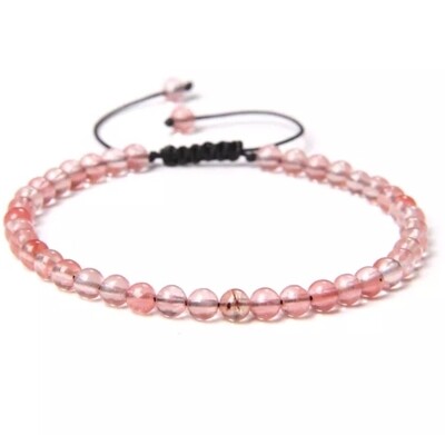 Pulsera de cuarzo cherry 4mm - Vitalidad, alegría y energía femenina
