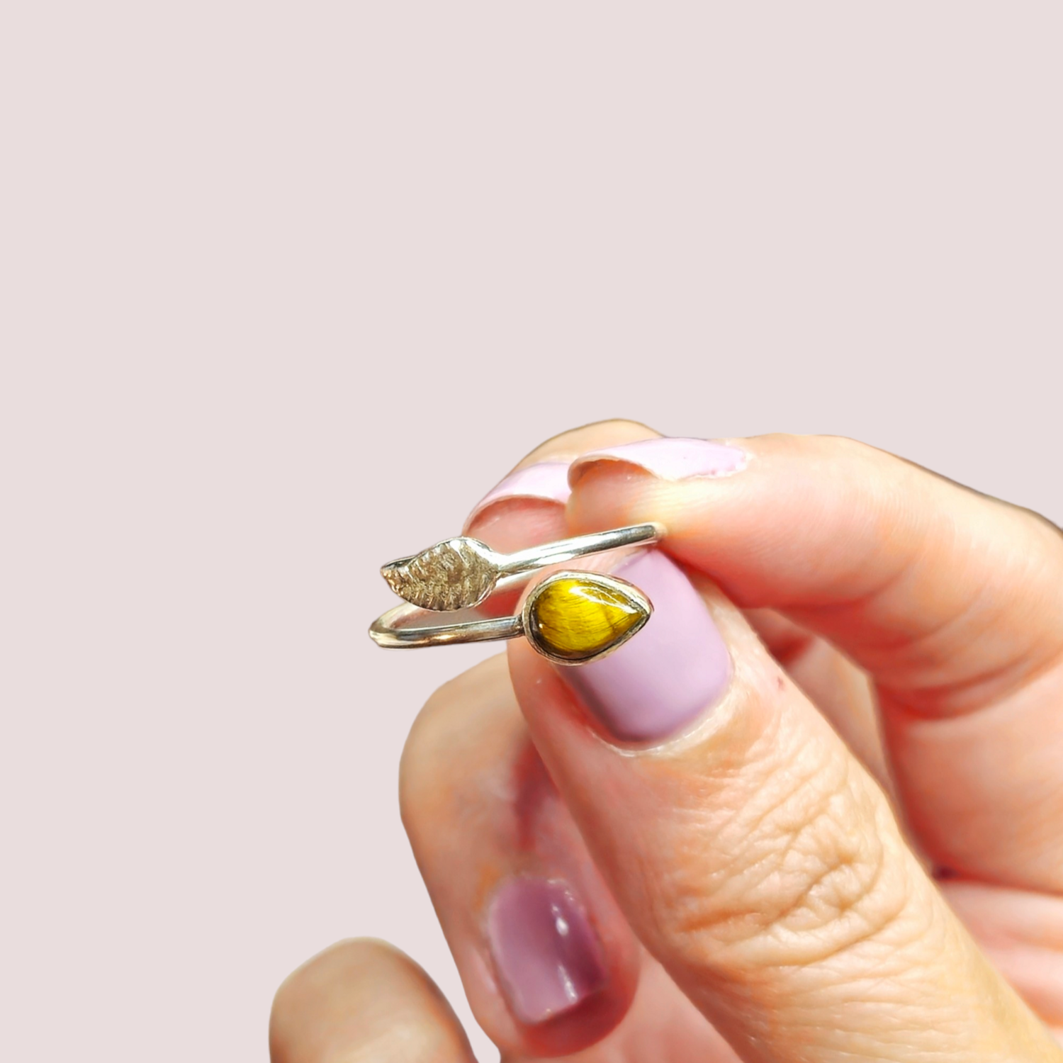 Anillo Ojo de tigre Plata 925 (ajustable)