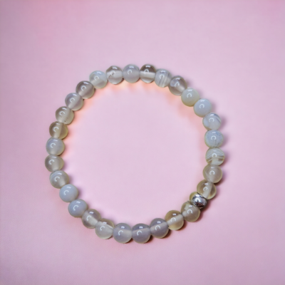 Pulsera Agata Gris 6mm