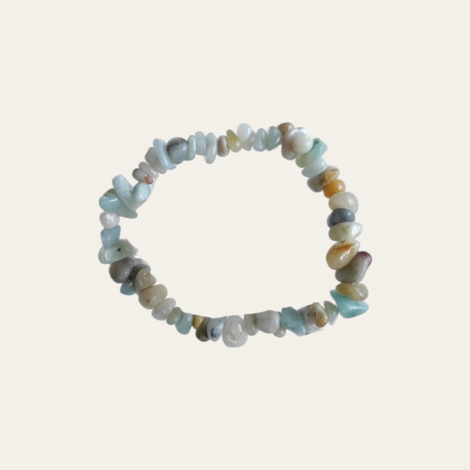 Pulsera de amazonita escallas elástica - Valentía, fortaleza mental y claridad