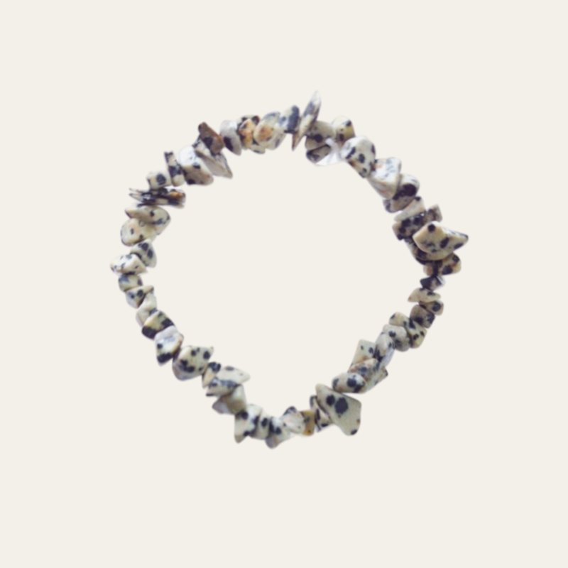 Pulsera de jaspe dálmata escallas- Alegría, equilibrio emocional y conexión lúdica