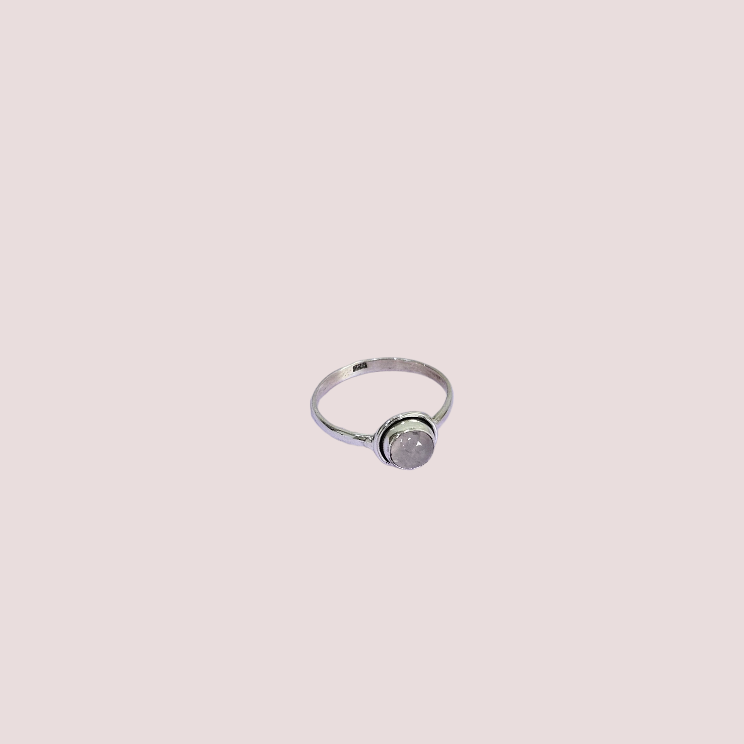 Anillo Cuarzo Rosa Plata 925 (19 mm)