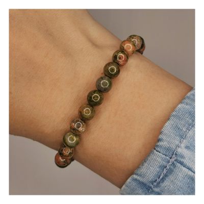 Pulsera de unakita - Equilibrio emocional y sanación del corazón