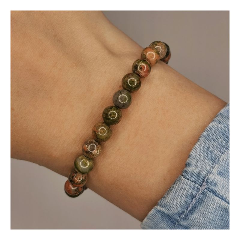 Pulsera de unakita - Equilibrio emocional y sanación del corazón