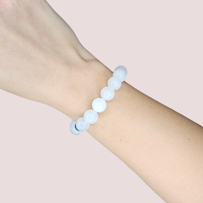 Pulsera Cuarzo blanco 10mm