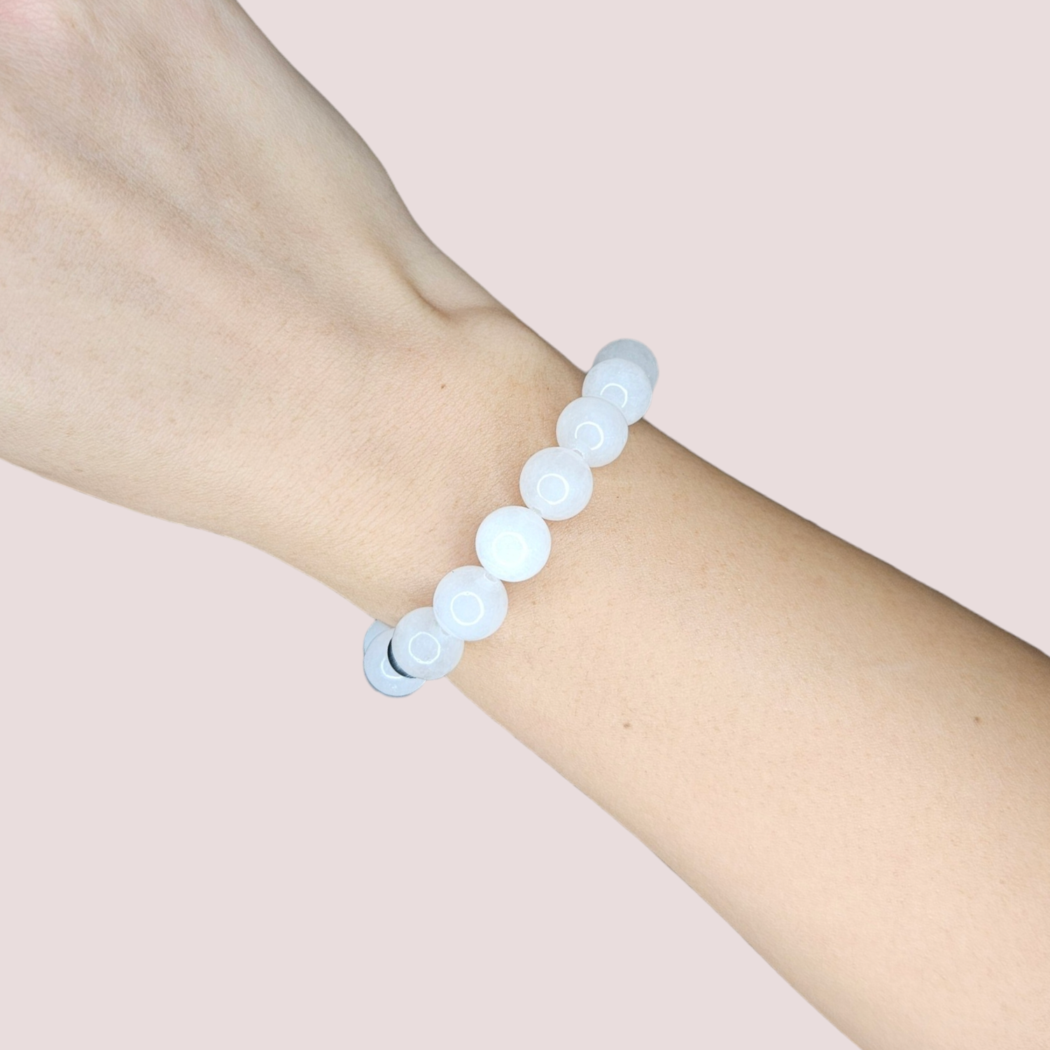 Pulsera Cuarzo blanco 10mm