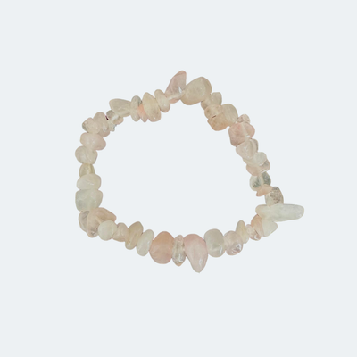 Pulsera de cuarzo rosa escallas elástica - Amor y paz interior
