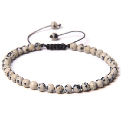 Pulsera de jaspe dálmata 4mm- Alegría, equilibrio emocional y conexión lúdica