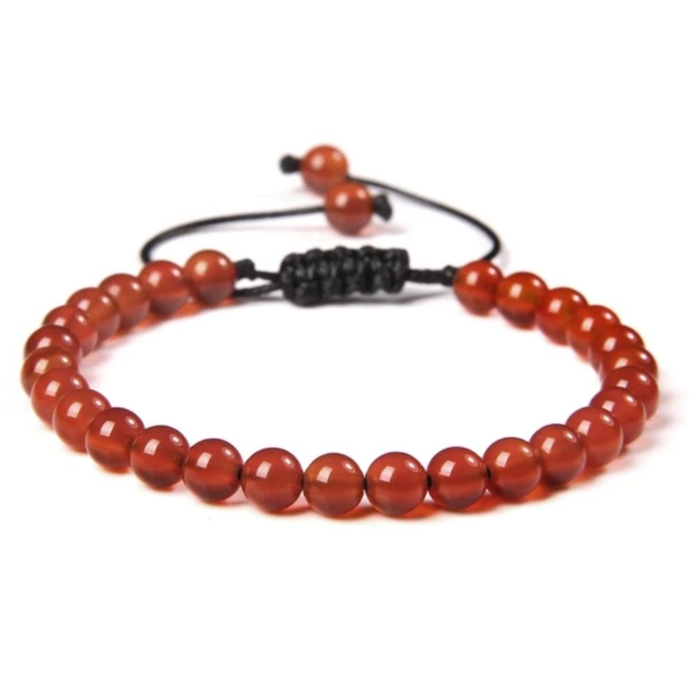 Pulsera Cornalina 6mm ajustable
