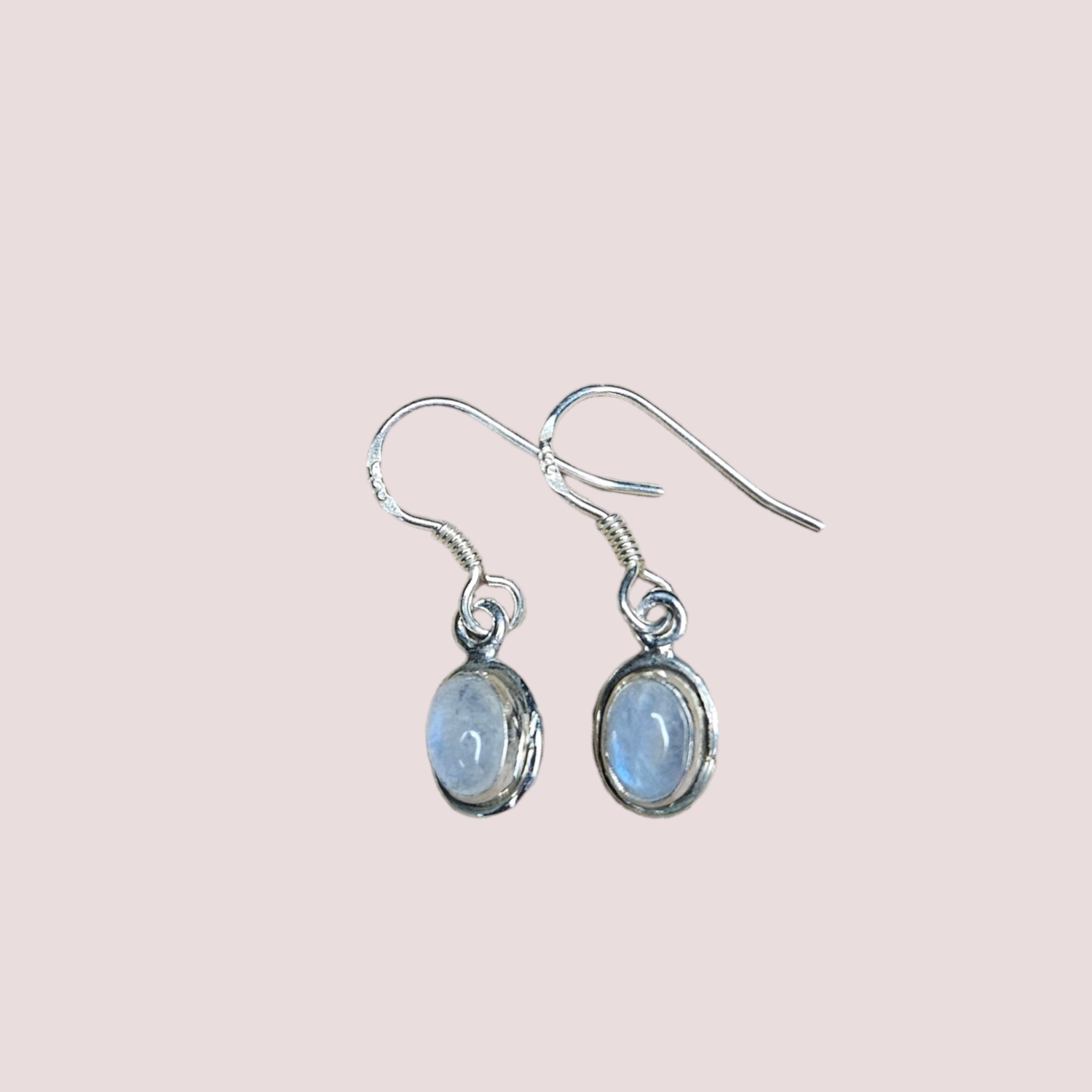 Caravanas Piedra de la luna (plata 925)