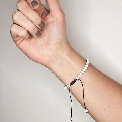 Pulsera de howlita 4mm - Calma mental, sueño profundo y alivio emocional