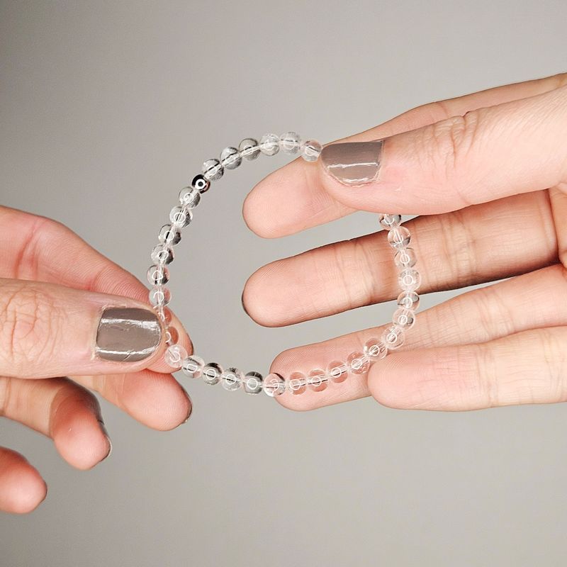 Pulsera Cuarzo Cristal 4mm