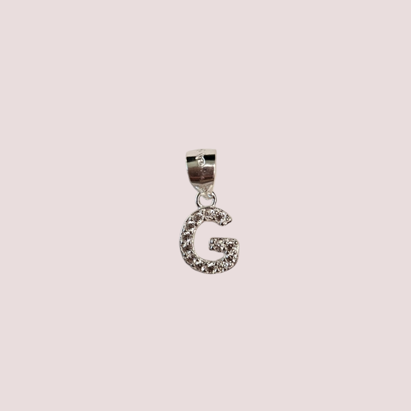 Letra G plata 925 con Circonias