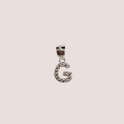 Letra G plata 925 con Circonias