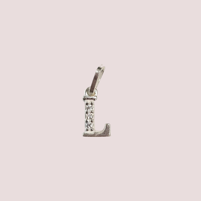 Letra L plata 925 con Circonia