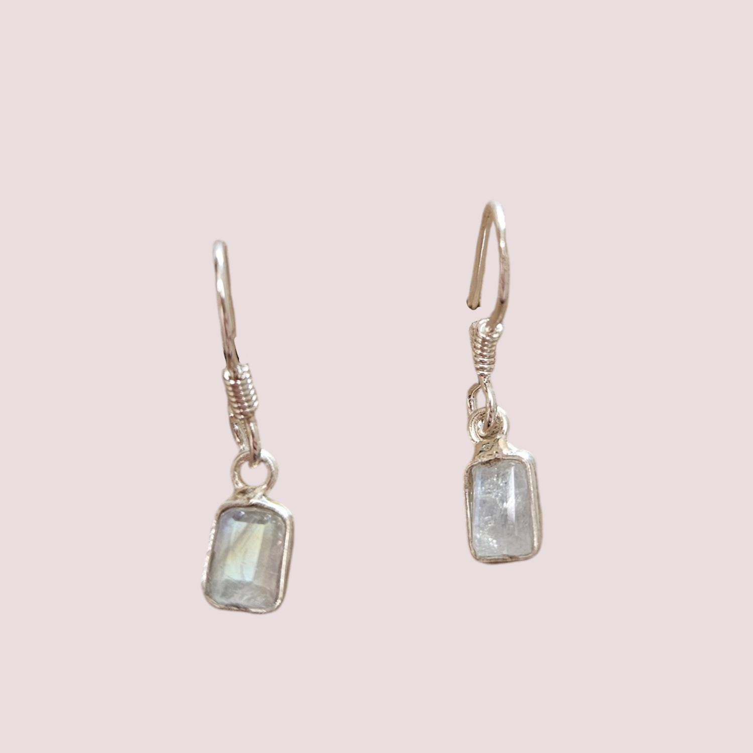 Caravanas Piedra de la luna (plata 925)