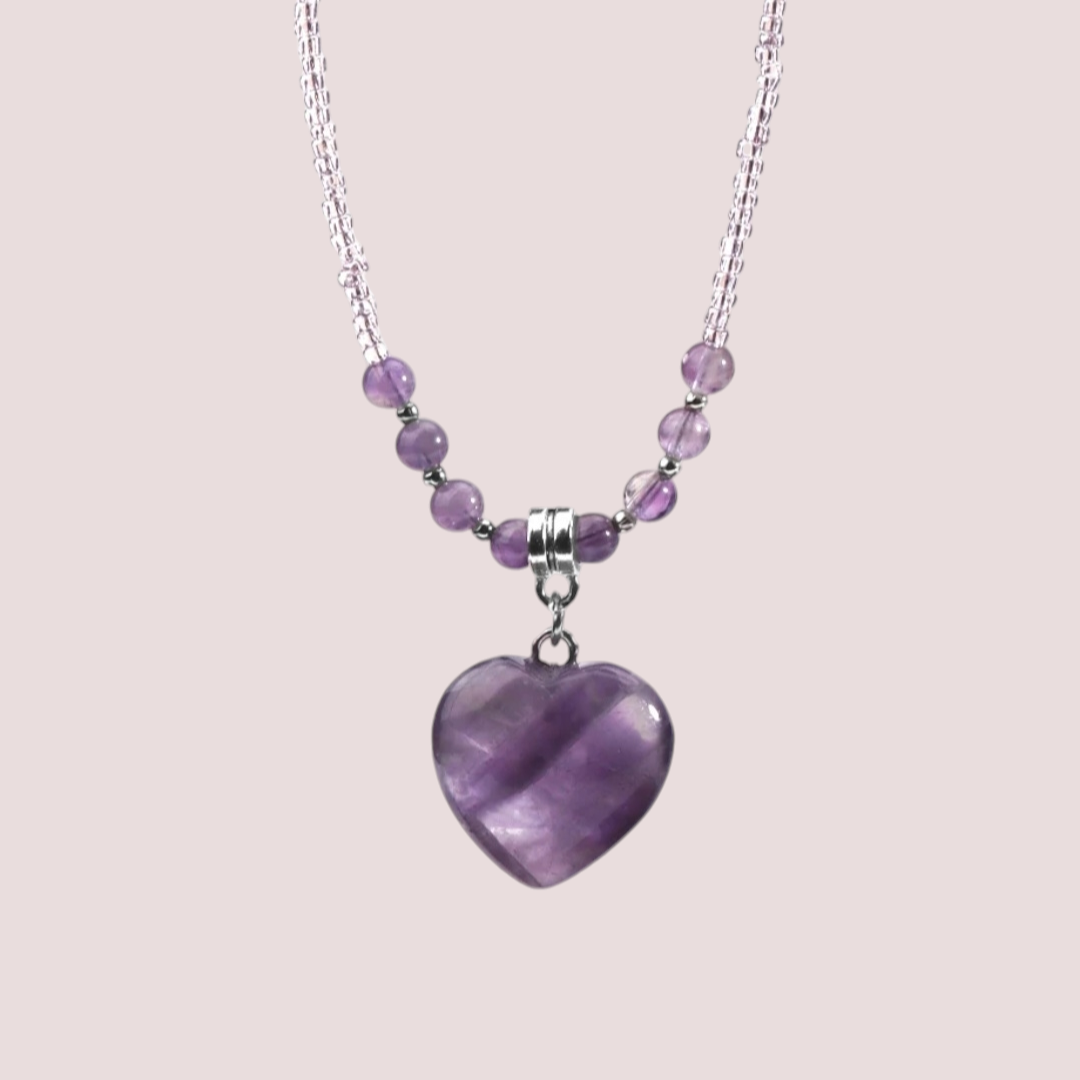 Collar Amatista Corazón