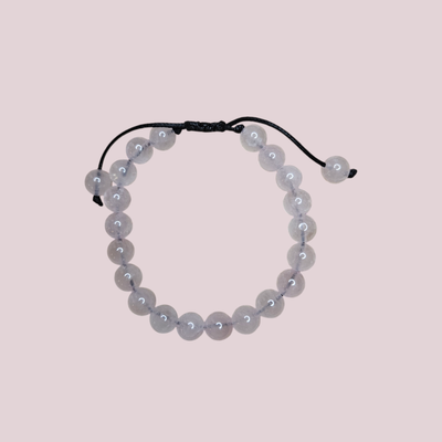 Pulsera de cuarzo rosa 8mm ajustable - Amor y paz interior
