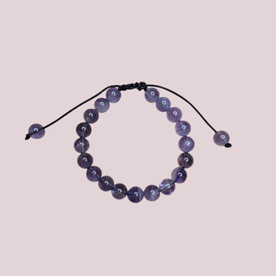 Pulsera de amatista 8mm ajustable - Protección y transmutación energética