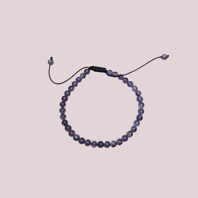 Pulsera de amatista 4mm ajustable - Protección y transmutación energética