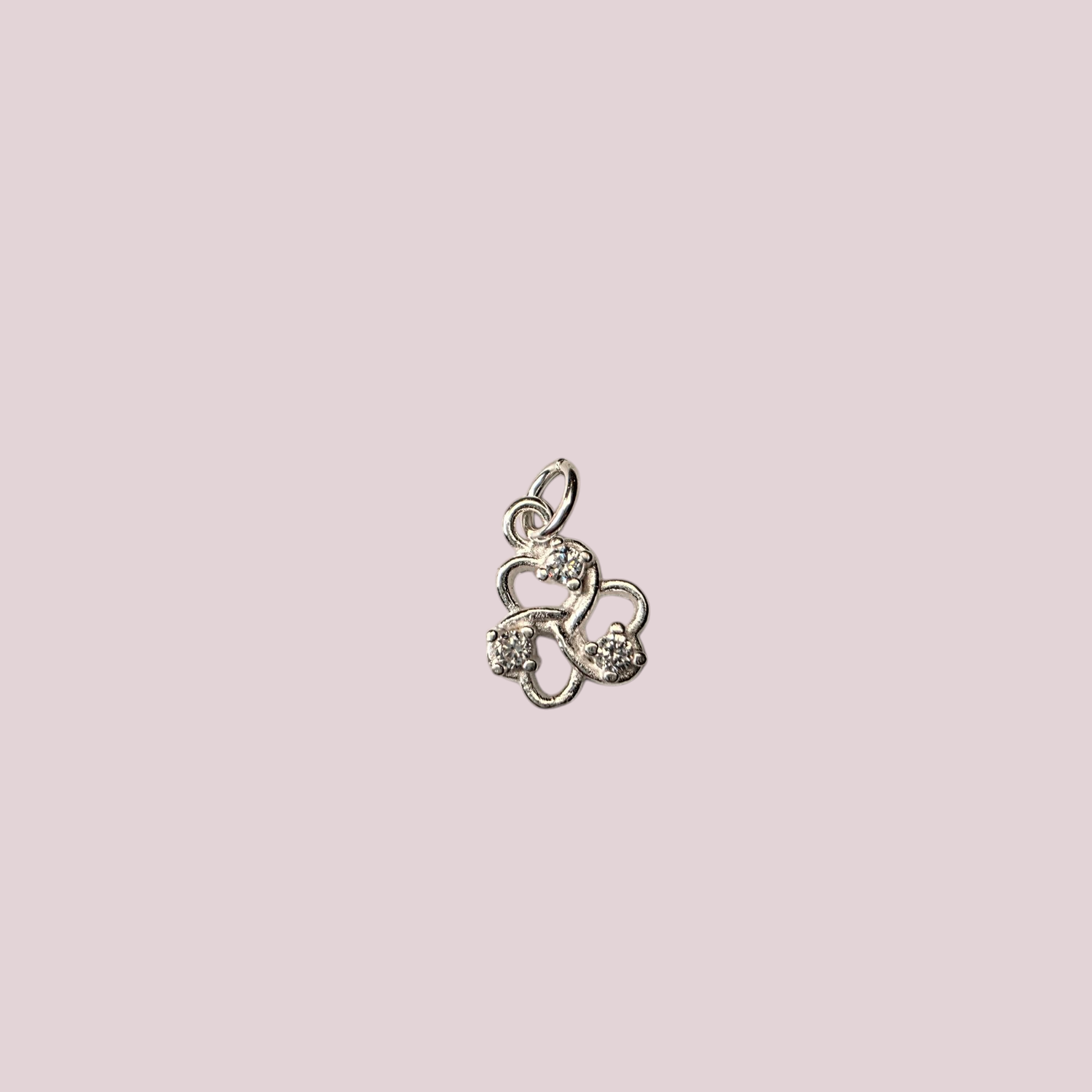 Dije Corazones entrelazados Plata 925