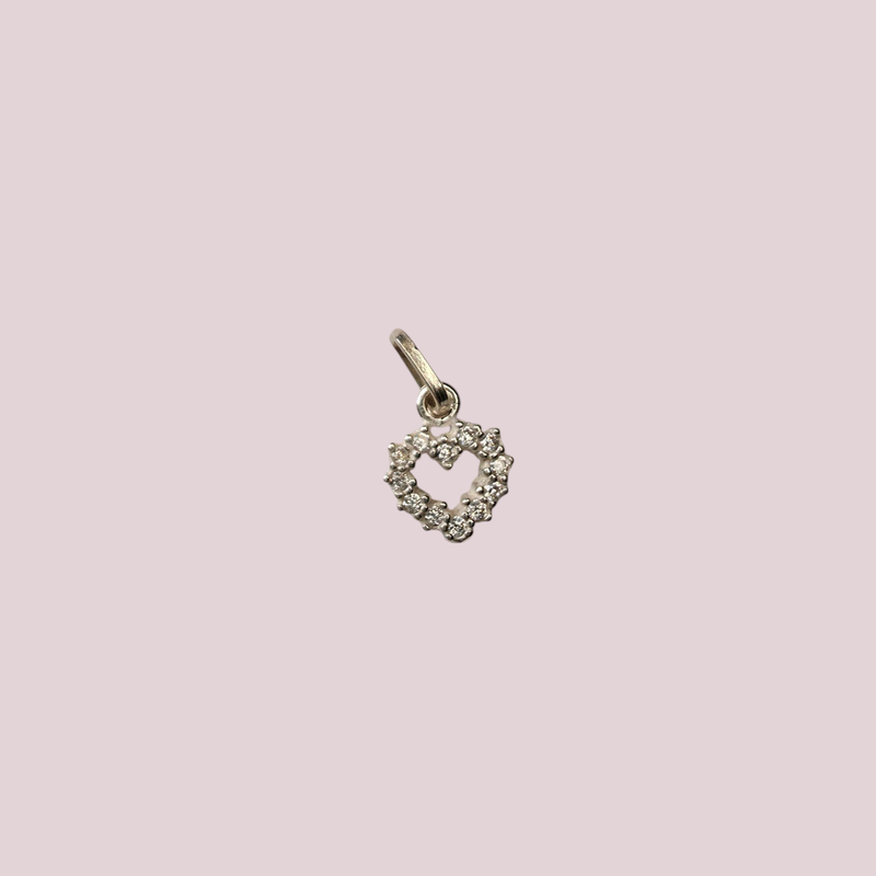 Dije Corazon Triple con Circonias Plata 925