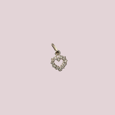 Dije Corazon Triple con Circonias Plata 925