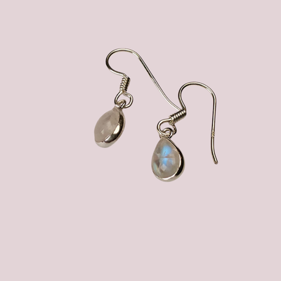Caravanas Piedra de la luna (plata 925)