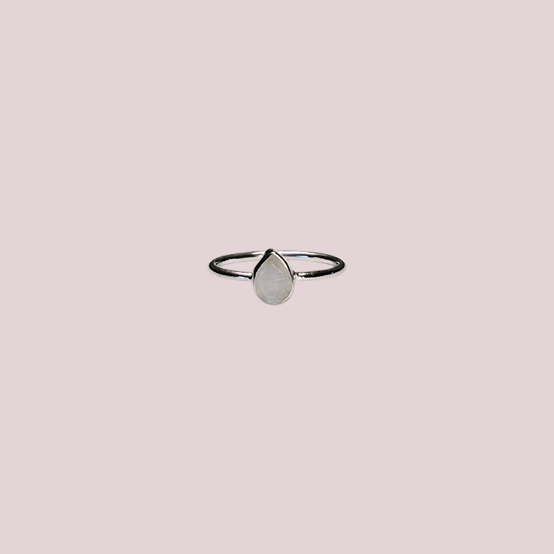 Anillo Piedra de la luna Plata 925 (17 y 18 mm)