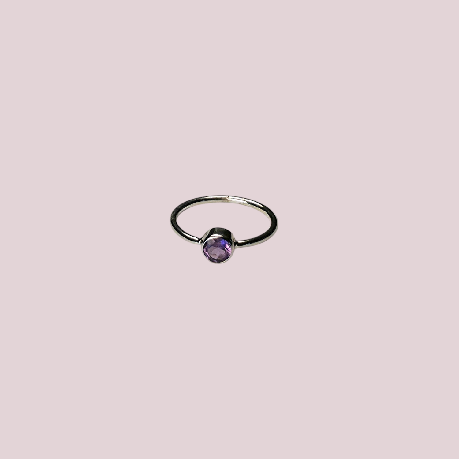 Anillo Amatista Plata 925 (16 mm)