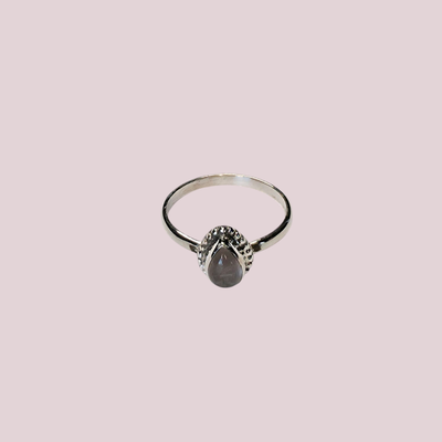 Cuarzo ahumado plata 925 ( 17 mm )