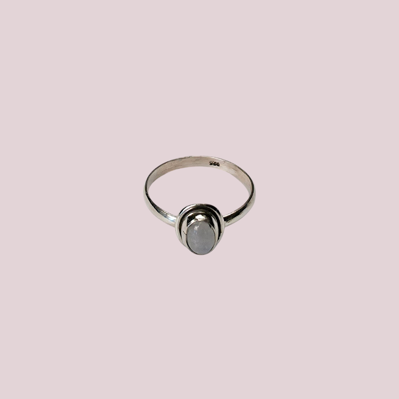 Anillo Piedra de la luna Plata 925 (17.5 mm)