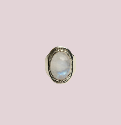 Anillo Piedra de la luna Plata 925 (16.5 mm)