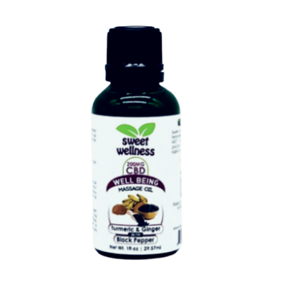 CBD/Turmeric & Ginger with Black Pepper Well Being Massage Oil