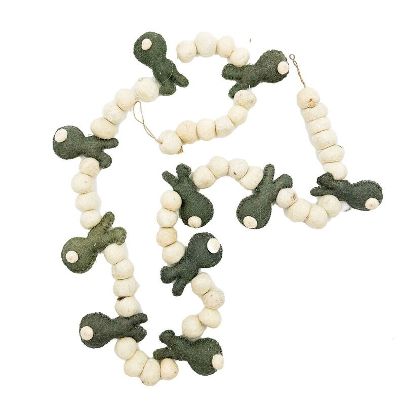 Bunny Easter Wool Garland