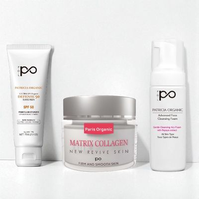 بكج العناية (ماتركس الفرنسي + واقي شمس + رغوة غسول)