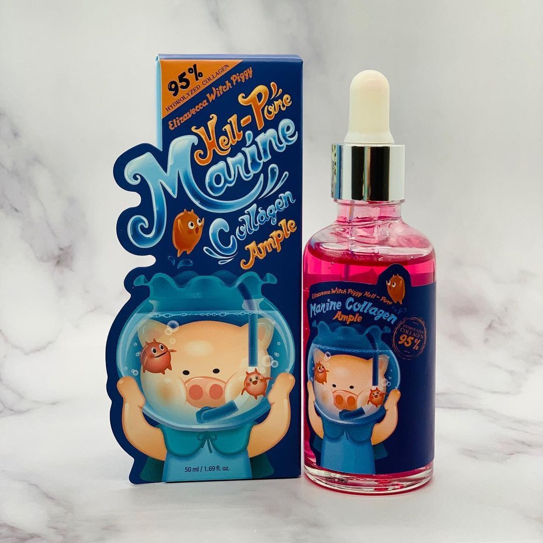 سيروم الكولاجين البحري وخلاصة الرومان من اليزافيكا الكورية سيروم نفخ الخدود الشهير