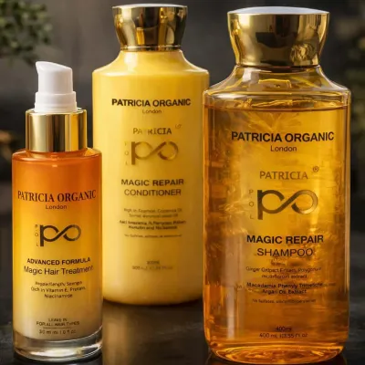 البكج الذهبي للشعر من باتريشيا (شامبو وبلسم وسيروم)