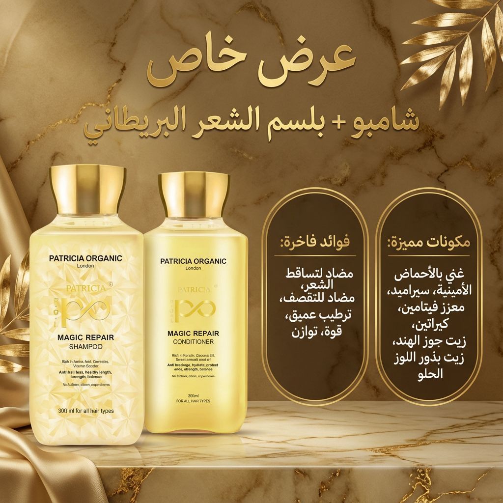 مجموعة العناية بالشعر من باتريشيا (شامبو + بلسم) 