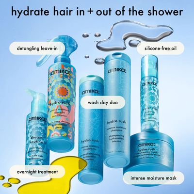 مجموعة من منتجات العناية بالشعر من أميكا (Amika)