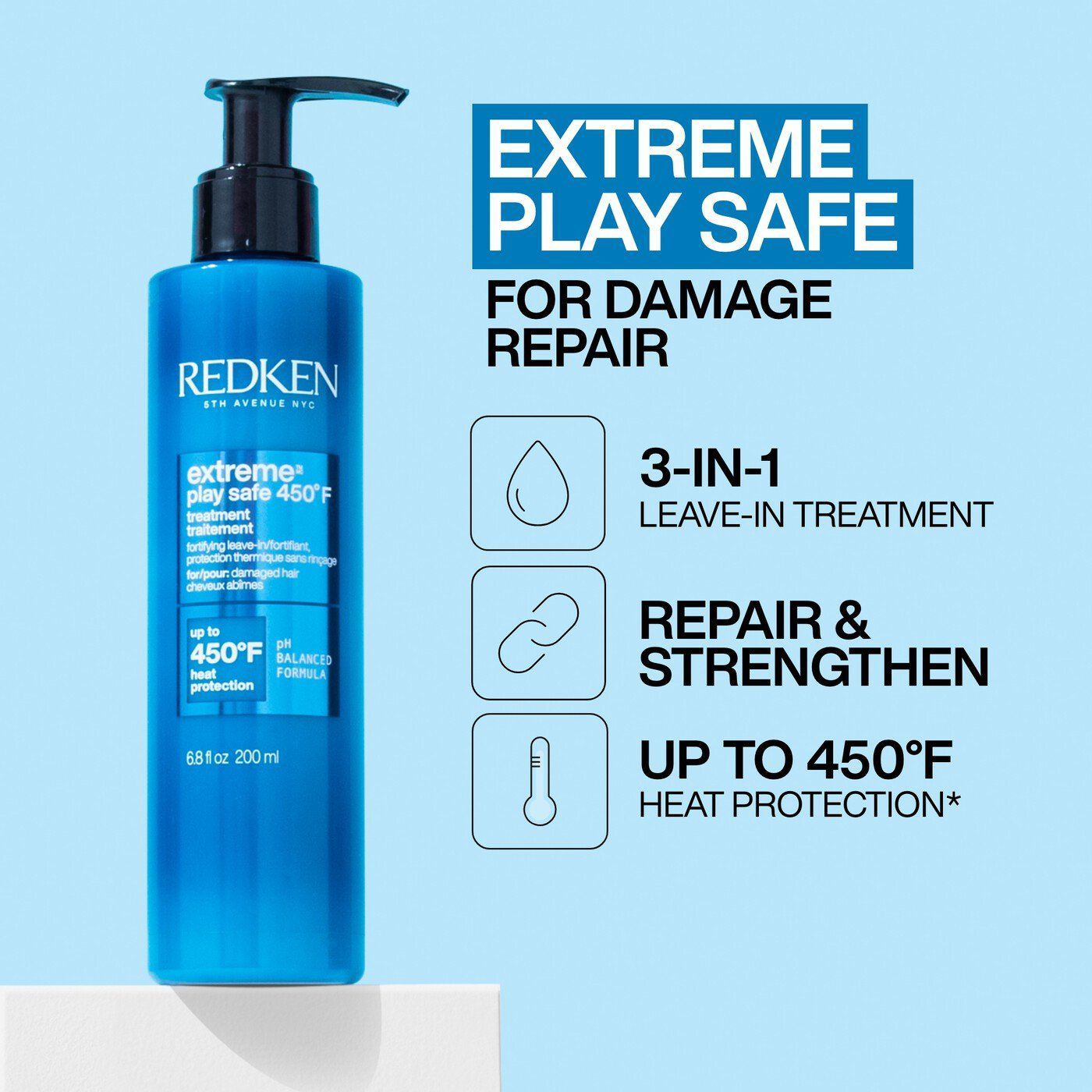 منتجات Redken Extreme، المصممة لتقوية وإصلاح الشعر التالف.