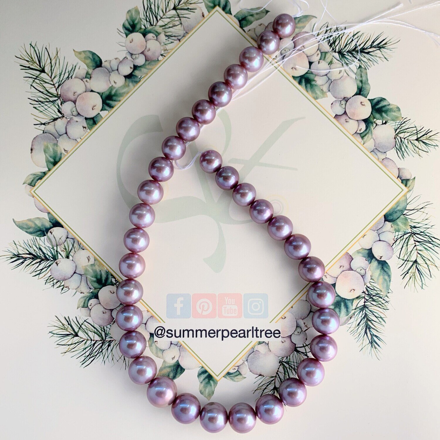 RARE find! Edison pearls, Velvet freshwater pearls, genuine freshwater pearls, lavender pearl necklace, 11-14mm pearl necklace