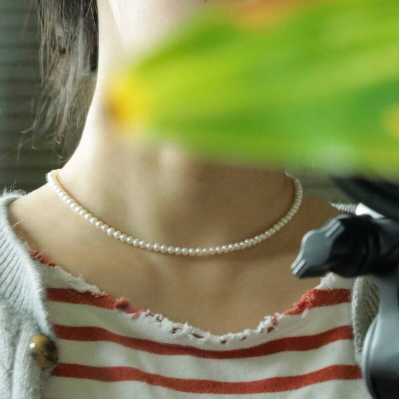 Dainty pearl necklace, Pearl choker necklace, Freshwater Pearl necklace, gift for her, bridal choker, bridal pearl necklace, bridesmaid