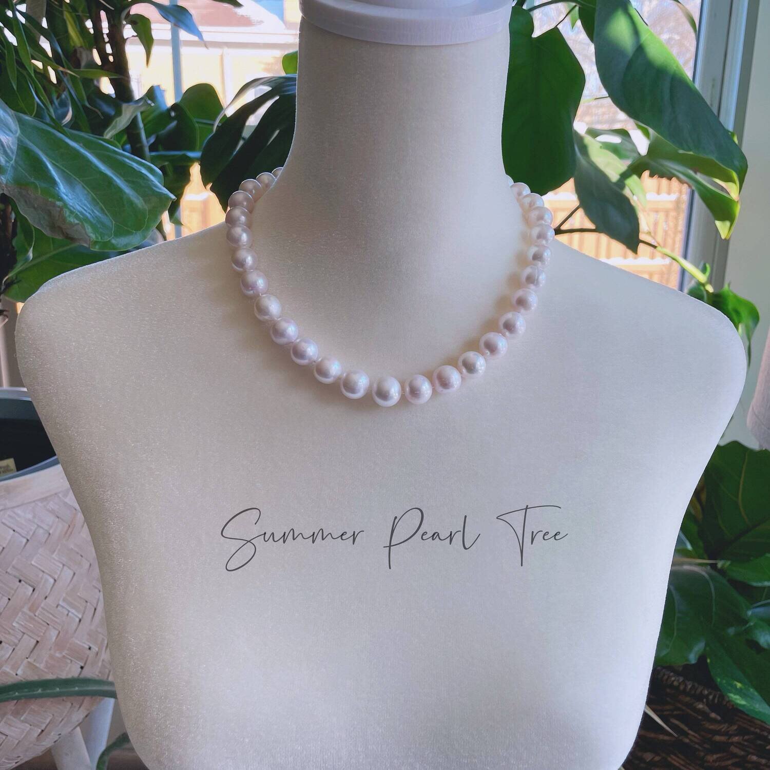 pearl necklace 12-13mm, pearl necklace, strong luster pearl necklace, freshwater pearl necklace